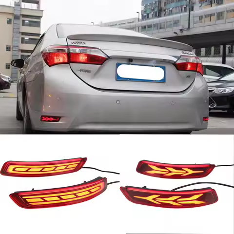 For Toyota Corolla Altis 2014 2015 2016 2017 2018 Car LED Rear Fog Lamp Bumper Light Brake Light Dyn