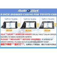 Toyota CHR 2018-2022 9 Inch Android Player Casing (UV Black)