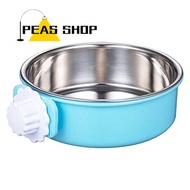 Crate Dog Bowl, Removable Stainless Steel Coop Cup Hanging Pet Cage Bowl Large Water Food Feeder for Dogs Cats Rabbits