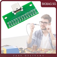 [bigbag.sg] Type-C USB 3.1 24 Pin 2.54mm Male/Female Test PCB Board Adapter Connector Socket
