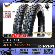 TAYAR MOTORSIKAL VIVA FT113 TUBE-TYPE TYRE 2.50, 250, 2.75, 275 - 17, 18 (BUNGA DUAL SPORT PATTERN) 