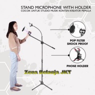 Mic Stand Standing Microphone/ Floor Standing Mic Stand/
