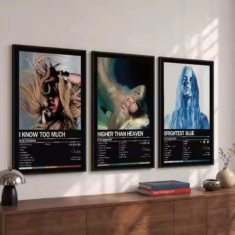 Ellie G-Goulding Poster Album Art Cover Songs Rap Pop Singer Band Wall Waterproof Paper Sticker For 