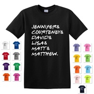 Friends Inspired Cast Reunion Tribute Tv Sitcom Real Name Jennifer T-Shirt