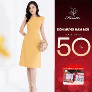 HeraDG office A-line dress with shoulder-concealing design and high-quality tulle material SDPBB2181