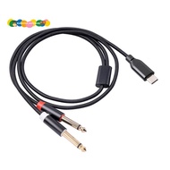 USB C To Dual 6.35Mm Audio Stereo Cable Type C To Dual 6.35Mm Audio Cord for Smartphone Multimedia S