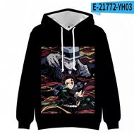 Popular Black Anime Hoodies Demon Slayer Hoodie Cartoon Coats