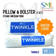 Medium Firm Foam Pillow with Bolster Set / or 2pcs Pillows Set / or 2pcs Bolster Set - Viro Twinkle