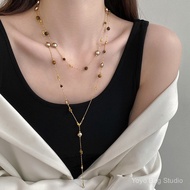 2026 new New Arrival Retro Long Pearl Beaded Ladies Niche Stacking Necklace High-End Accessories 9cf