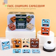 Cube Face Changing Building Blocks Board Game Expression Wooden Puzzle Blocks Family Games  Educadio
