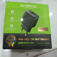 Oraimo FireFly 2U OCW-E67D Adapter C53 2.4A Fast Charger Dual Port 1.5M Free Cable Ani Fast Travel A