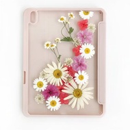 天然粉紅白花手工藝押花iPad外殼 iPad Air 11寸13寸iPad Pro11寸
