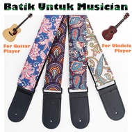 Morrison Malaysia Batik Style Adjustable Guitar Strap 、ukulele strap for Acoustic Electric Classical
