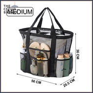 Large & Small Beg Pantai Mesh - Multi-Functional Waterproof Mesh Beach Bag Multi Pockets Travel Pool