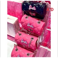 Túi đeo chéo mini Barbie quai xích cho bé