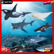 Rubber Sea Animal Toys Sea Animal Figures Sea Animal Model Toys Collection Pvc Material Shark Whale 