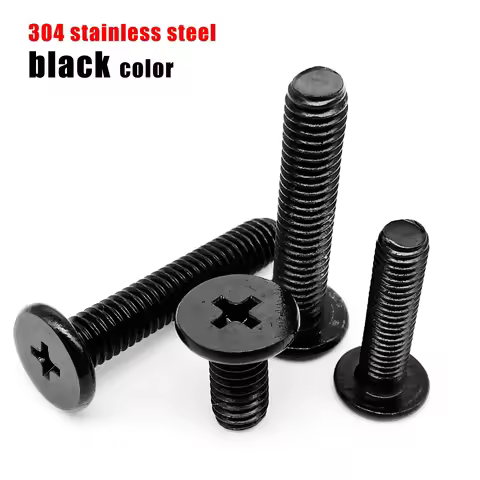 CM M1.6 M2 M2.5 M3 M4 M5 M6 Black 304 Stainless Steel Laptop Computer Cross Phillips Ultra Thin Low 