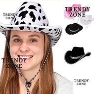 TRENDYZONE Cowgirl Hat Performance Cowboy Accessory Cosplay Funny Fashion Sequin Cowgirl Hats