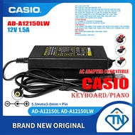 12V 1.5A AC Adapter AD-A12150LW for Casio PX-130 PX-135 PX-150 PX-160 RD/BK/WE Keyboard Piano Power 