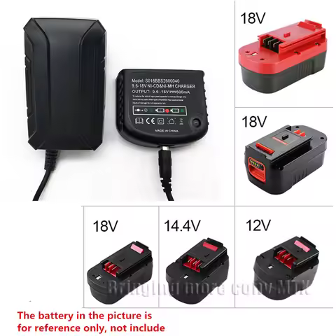 High Quality Ni-cd&Ni-Mh Battery Charger 9.6V 12V-18V Suitable for Black&Decker A12, A12-XJ, A12EX, 