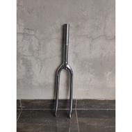 700c standard 25.4 silver iron fixie fork