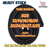 Tiub basikal/Bicycle tube12/14/16/18/20/22/24/26/27.5/29/700 AV&FV