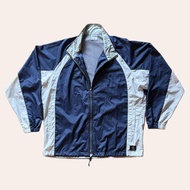 Mizuno Vintage Blue & White Windbreaker Jacket 藍白古著風衣外套