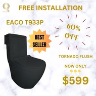 🔥! SALE ! EACO T933P Rimless Black Matte Tornado flush Toilet Bowl