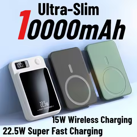 NEW 30000mAh Magnetic Power Bank Wireless Fast Charging for Iphone Magsafe Powerbank Portable Auxili