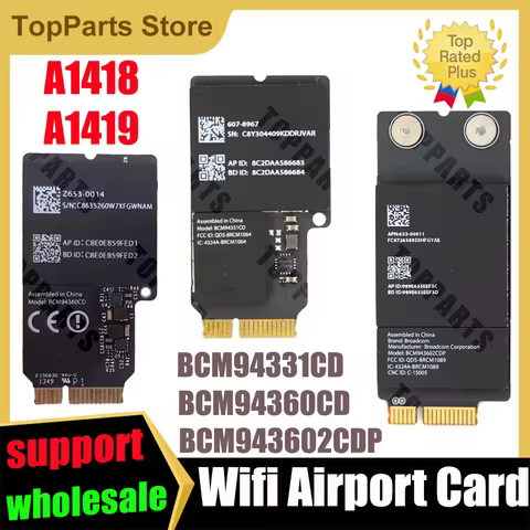 Wifi Airport Card BCD94331CD BCM94360CD BCM943602CDP for iMac 21" A1418 A2116 27" A1419 A2115 Wifi C