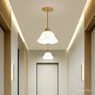 Corridor Flower Shaped Pendant Light,Acrylic Lamp Shade Hanging Lamp,Household Corridor Entrance Foy