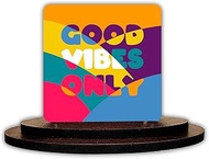 SIGNOOGLE Good Vibes Only Quotes Wooden Printed Car Dashboard Idol Showpiece Accessories Gift Table 