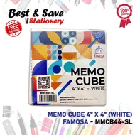 ( BEST & SAVE ) Famosa MMCB44-SL & Sealion SL 1000M White Memo Box Cube Refill / Kertas Nota 3.5” x 