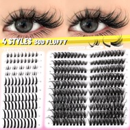 30D Fluffy Lashes Cluster 4 Styles 30D Fluffy Lash Clusters Mixed Length DIY Individual Eyelash Exte