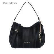 Carlo Rino Black Vertelle Shoulder Bag