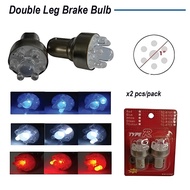 Ready Stock Car Vehicle Red Blue White Brake Bulb Double Leg