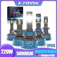 X-7SEVEN USA Direct-sale 220W 50000LM 6500K CANBUS LED Headlight Bulb For Car H4 H11 9005 H7 H1 9006