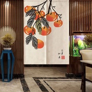 New Chinese Landscape Door Curtain Partition Curtain Kitchen Half Curtain Feng Shui Door Curtain Japanese Noren