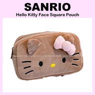 [SANRIO] Hello Kitty Face Square Pouch Brown Tanning Kitty Sanrio