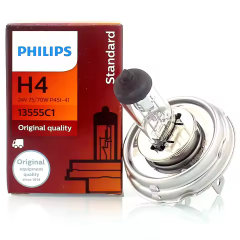 Philips 24V Truck Headlight Bulb H4 24V 75/70W P45t-41 13555C1 Original quality