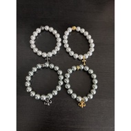Bracelet/925 Silver Pearl Style 22K Gold Two-Color Bracelet
