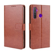 Flip Wallet PU Leather Back Cover for Realme 6i 5 5i C3 RMX2040/RMX2027/RMX2020/RMX2021/RMX1911/RMX1