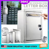 DOMI 304 Stainless Steel Letter Box Key Locker Mailbox Waterproof Home Outdoor Wall Post Box Office 