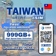 eSIM Taiwan 1~30days High Speed Data Unlimited Taiwan Chunghwa Travel Sim Card 台湾上网卡【999GB+】