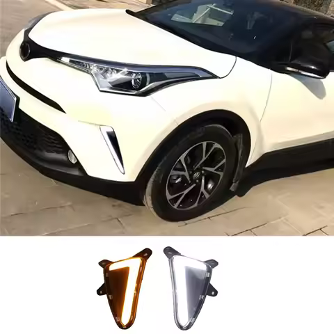 Led Drl Daytime Running Light For Toyota CHR Fog Lamp 2017 2018 2019 Daylight Waterproof 12V