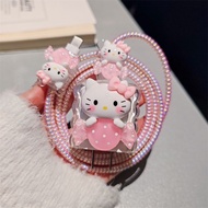 Cute Cartoon Kitty Set Charger Case 18W 33W 44W For VIVO s12/s10/x60/x50/x30 pro Charger Protector 6