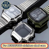 For Casio AE1200 Metal watch case 304 stainless steel modified film glass Watchband watch ring front