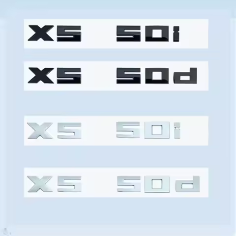 Chrome Black 2.6cm M X5M50i X5M50d X5 M50d M50i Numbers Emblem for X5 Series E70 G05 Car Trunk Badge