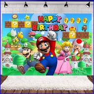 pm Mario Birthday backdrop banner tapestry party decoration photo photography background cloth