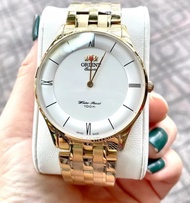 [ ĐỒNG HỒ 789WATCH] Đồng hồ nam dây kim loại Orient size 40mm gold fullbox Đồng hồ nam chống nước Đồ